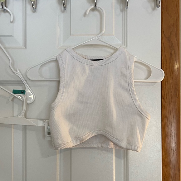 White Fox Boutique Tops - White Fox White Crop Top